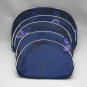 5X BLUE Cosmetics Bag Makeup Case Oriental Silk Wallet