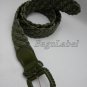 Green Fabric Woven Knit Wide Belt Women Accessories Waist