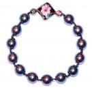 Black, Red, Gold Cloisonné Patterned Bracelet