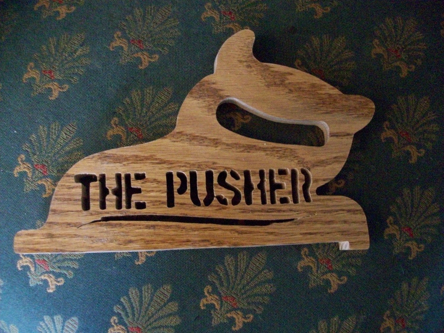 Wooden table saw wood pusher