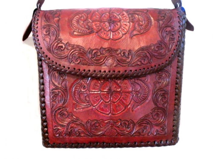 Amazing Medium Brown Hand Tooled Full Grain Leather Concealed Carry ...
