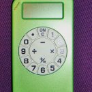 Unique rare green mini dial pocket LCD digital calculator collectible gift