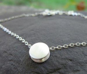 Moondust Slider Reversible Necklace . sterling silver . handcrafted