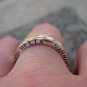 Double-Take . Two Inscribed Sterling Silver Stacking Rings