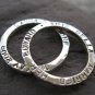 Double-Take . Two Inscribed Sterling Silver Stacking Rings