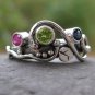 Wild Garden Mother's Ring . customized mother's ring in sterling silver and birthstones