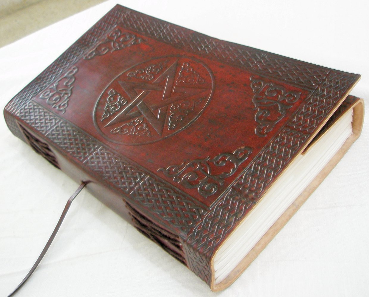 Handmade Leather Bound Book Of Shadows Blank Journal Vintage Diary