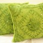 Decorated Embroidered Ethnic Indian Cushion Covers Sofa Throw Home Decor Mirror Work India