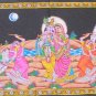 Radha Krishna Gopis Ras Leela Cotton Wall Hanging Sequin Large Tapestry India Ethnic Home Decoration
