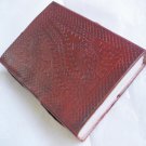 Handmade Paper Leather Bound Embossed Journal Vintage Traveler Diary Notebook Blank Book