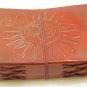 Handcrafted SUN Embossed Leather Journal Handmade Paper Blank Travel Diary Writing Notebook