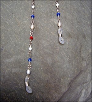 Fireworks Display Eyeglass Strap - Blue
