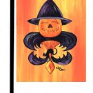 Halloween Pumpkin Fleur de Lis Garden Flag 8183GF