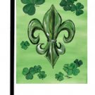 St. Patrick's Day Fleur de Lis Garden Flag 8135GF