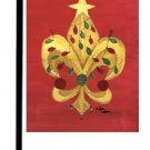 Christmas Fleur de Lis Garden Flag 8185GF