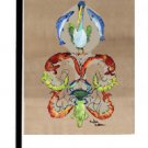 Seafood Shrimp Crab Fleur de Lis Garden Flag 8134GF