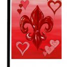 Valentine's Day Fleur de Lis Garden Flag 8136GF