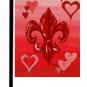 Valentine's Day Fleur de Lis Garden Flag 8136GF