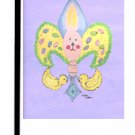 Easter Bunny Fleur de Lis Garden Flag 8163GF