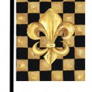 New Orleans Black Gold Fleur de Lis Garden Flag 8197GF