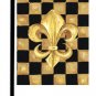 New Orleans Black Gold Fleur de Lis Garden Flag 8197GF