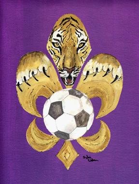Tiger Fleur de Lis Soccer Garden Flag 8477GF