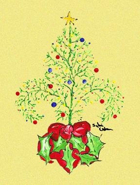 Christmas Tree Fleur de Lis Garden Flag 8501GF