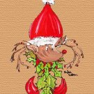 Christmas Reindeer Fleur de Lis Garden Flag 8502GF
