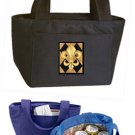 Black and Gold Fleur de Lis Lunch Bag 8125-8808