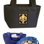Black and Gold Fleur de Lis Lunch Bag 8125-8808
