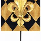 Black and Gold Fleur de Lis Single Wall Hook 8125SH4