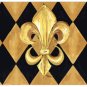 Black and Gold Fleur de Lis Mouse Pad 8125MP