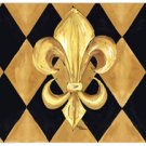Black and Gold Fleur de Lis Magnet 8125MG