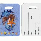 Brunette Red Mermaid Luggage Tag 8337BT