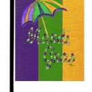 Mardi Gras Umbrella  Garden Flag 8373GF