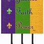 Mardi Gras Justice Faith Power Triple Hook Key Holder 8374TH6