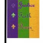 Mardi Gras Justice Faith Power Garden Flag 8374GF