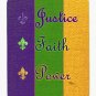 Mardi Gras Justice Faith Power Mouse Pad Hot pad trivet 8374MP