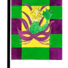 Blonde Hair  Mardi Gras Mask with Mermaid Garden Flag 8162GF