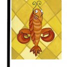 Crawfish shaped like a fleur de lis Garden Flag LD6112GF