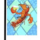 Crawfish on the beach with margarita Garden Flag LD6163GF