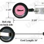 Pink Black Polka Dots Badge Reel Letter I CJ1001-I-BR