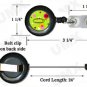 Lime Green Dots Badge Reel Letter Q CJ1010-Q-BR