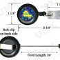 Blue Swirls Badge Reel Letter P CJ1011-P-BR