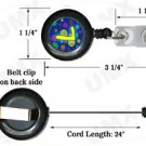 Blue Swirls Badge Reel Letter L CJ1011-L-BR