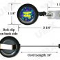 Blue Swirls Badge Reel Letter H CJ1011-H-BR