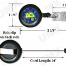 Blue Swirls Badge Reel Letter B CJ1011-B-BR
