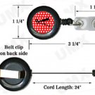 Red Black Polka Dots Badge Reel Letter A CJ1012-A-BR