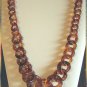 Retro Tortoise Plastic Necklace Graduated Hoops 9517