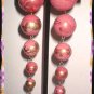 Chandelier Earrings Satin Pink Gold Graduated Balls